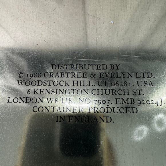 Vintage 1985 Crabtree and Evelyn Octagon Tin Farm Horse Chicken Tall Round - Picture 6 of 9